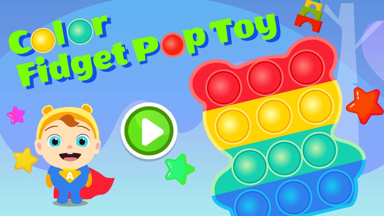 Rainbow Bear Pop it Fidget Toy